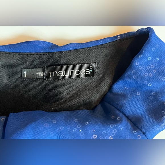 Maurices Elegant Blue and Black Women's Sequin Mini Dress Size 1X - Picture 12 of 13